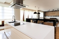 Высококачественные Prefab белые проектированные плиты Countertops кварца искры кухни