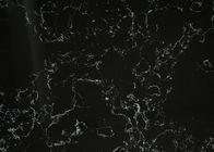 Поверхность черного камня кварца Каррары твердая для внутреннего художественного оформления