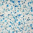 Домашний голубой и белый стеклянный поверхностный кварц с тенями Grinded голубыми
