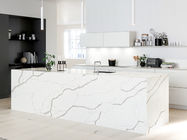 Проектированный белый SGS countertops кухни кварца calacatta