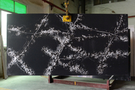 Черный Countertop кухни кварца Calacata искусственный с когерентный смотреть мрамора картины