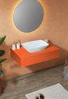 Царапина плиты чистого оранжевого кварца каменная устойчивая для материала украшения