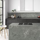 Камень кварца 6 ММ внутренних домашних материалов дизайна твердый поверхностный искусственный серый