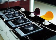 Черные Countertops кухни кварца проектировали каменные плиты нагревают сопротивление AB8012
