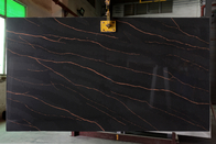 Теплостойкий камень кварца черноты Calacatta покрывает для стены дизайна кухни