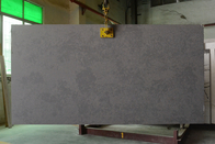 Отполированный камень кварца серого цвета 3200*1600MM Calacatta для камина окружает/душевая кабина