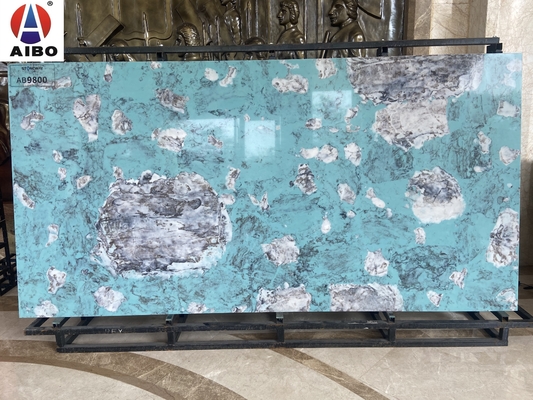 Стена Backgroud Countertop кварца голубого роскошного мраморного внутреннего художественного оформления мраморная смотря каменная